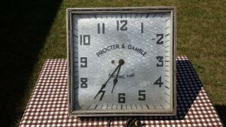 Vintage Advertising Clock,  Procter & Gamble Electric Time Circa 1930 