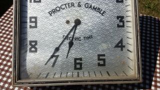Vintage Advertising Clock,  Procter & Gamble Electric Time Circa 1930 ' s 2