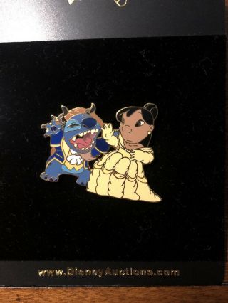 Disney Lilo & Stitch As Belle & Beast Pin