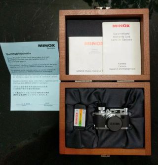 Vintage Minox Classic Camera Leica Iiif 60500 Subminiature Film 8x11mm