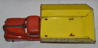 Vintage MARX 1940 ' s PRESSED STEEL Sand and Gravel Toy Dump Truck 2