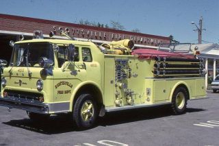Scottsville Ny 1967 Ford C American Pumper - Fire Apparatus Slide