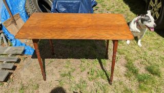 Vintage Paris Mfg Co Maine,  No.  2 - 0 Folding Sewing Table,  With Yard Stick