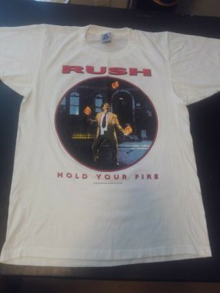 Vintage Rush Hold Your Fire Shirt Tour Rock Concert Xl 1987 Made Usa Great Cond