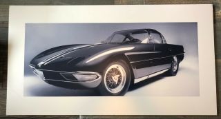 Vintage Lamborghini Dealer 350 Gtv Hardback 48x26 Wall Poster