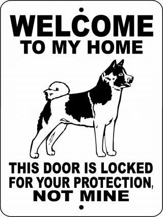 Akita Dog Sign,  9 " X12 " Aluminum,  Guard Dog Sign,  Akita Dog Decal,  Dog Sign,  Wtmhakita