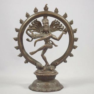 Antique Bronze Shiva Nataraja - Lord Of Dance - India - 20th Century