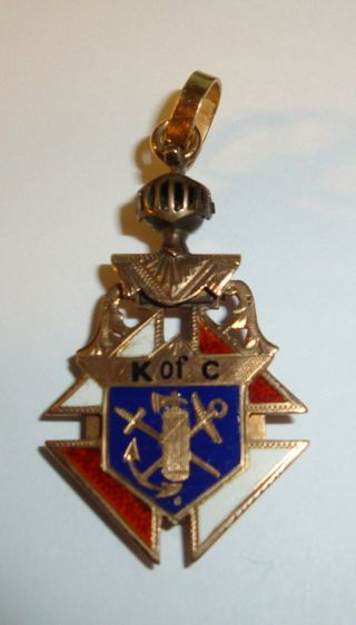 Masonic K Of C Knights Of Columbus Skull Watch Fob,  Charm Pendant
