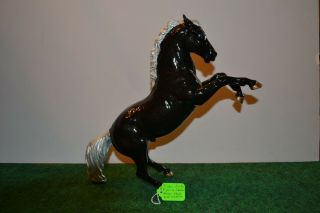 Breyer Unidentified Glossy Fighting Stallion.  Custom Painted?.  Unboxed.