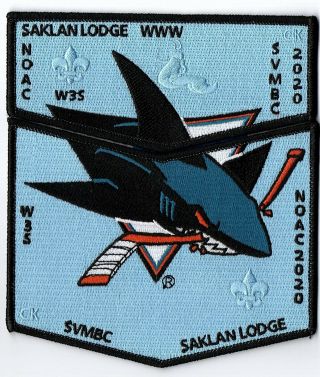 Boy Scout Oa 970 Saklan Lodge Noac 2020 San Jose Sharks Hockey Set Black Border