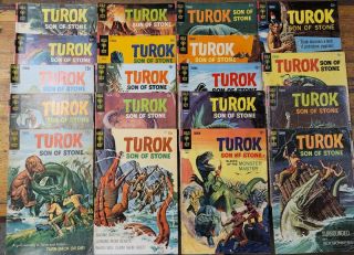 Rare Vintage Comics Turok Son Of Stone 51 - 70 Series Set Golden Age Monster Book
