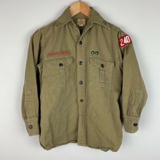 Vtg 30s 40s Boys Scout Of America Bsa Sweet Orr Uniform Shirt W/ Be Prepared Pin
