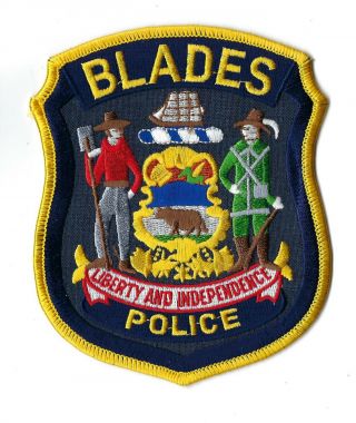 Blades (sussex County) De Delaware Police Patch -