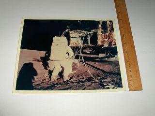 Vintage Nasa Iconicapollo 11 Astronaut Buzz Aldrin Moon A Kodak Color Photo 2