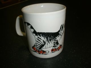 B Kliban Cat With Red Sneakers Coffee Cup,  Mug,  Kiln Craft Made In England