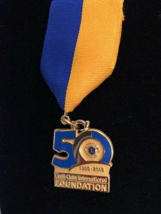 Rare Lions Club International 50th Anniversary Collectors Medal in the Box 2