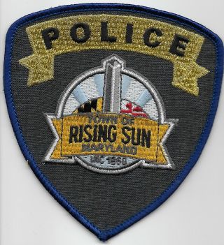 Rising Sun Police State Maryland Md Colorful