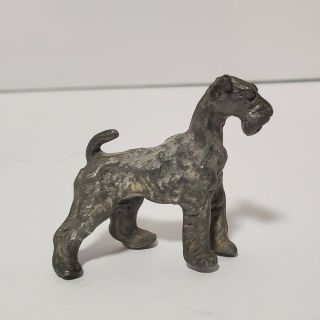 Vintage Cast Iron Metal Scotty Scottish Terrier Dog Figurine Paperweight 2 " Pup