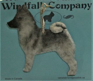 Norwegian Elkhound Dog Soft Plush Christmas Canine Ornament By Wc