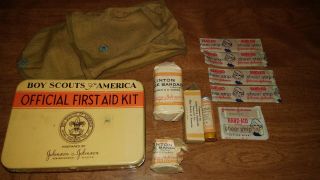 Boy Scouts Bsa Official First Aid Kit Johnson & Johnson With Contents