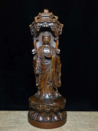 Chinese Natural Boxwood Hand Carved Three Saints In The West Statue 71010