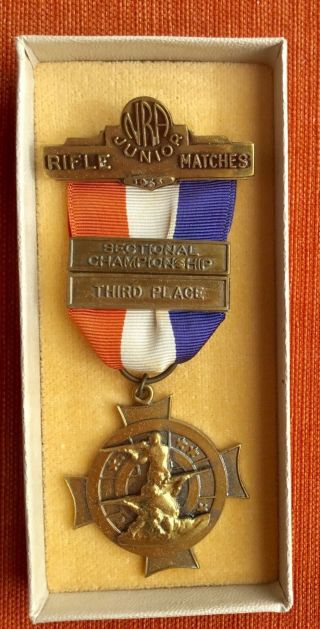 1965 Nra Junior Rifle Matches Sectional Championship 3rd Place Medal / $4 Ships