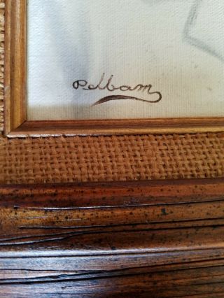 Vintage David Pelbam Sea Captain Framed Oil Painting on board signed 3