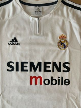 Vintage Real Madrid 2003 - 04 Beckham 23 Adidas Champions League Home Shirt (xl)