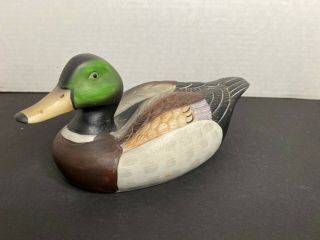 Vintage Hand Painted Ceramic Mallard Duck Decoy