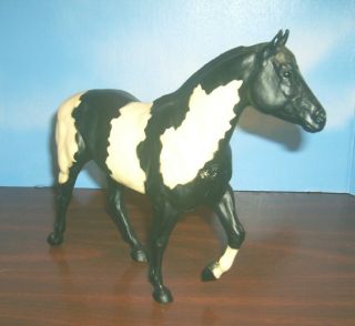 Breyer 229 Stock Horse Stallion Black Pinto Rare One Stocking Variation
