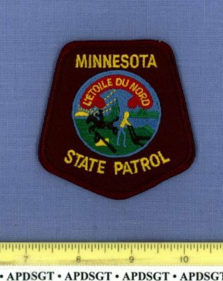 Minnesota State Patrol (3.  25 " Hat Size) Highway Patrol Police Patch
