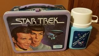 Vintage Star Trek The Motion Picture Metal Lunch Box And Thermos 1979