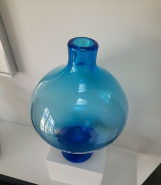 Vintage Gorgeous Art Glass Decanter/ Vase by Greenwich Flint Craft 2