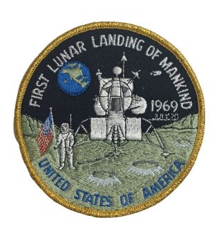 Vintage First Lunar Landing Of Mankind 1969 Apollo 11 Space Patch