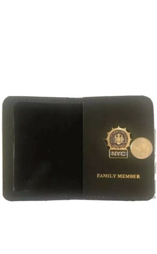 York City Detective Thin Blue Line Family Member Mini Pin Wallet And Id