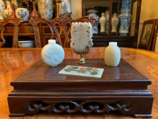 A Group Of Four Chinese Antique Jade Items.