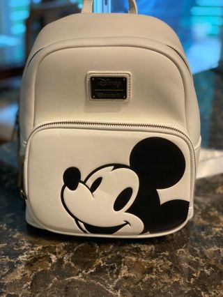 Rare Loungefly Disney Mickey Mouse Classic Faux Leather Mini Backpack Wdbk04