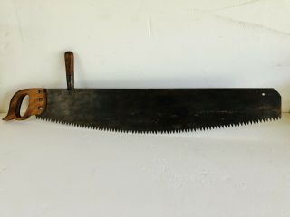 Vintage One Or Two Man Crosscut Logging Saw -
