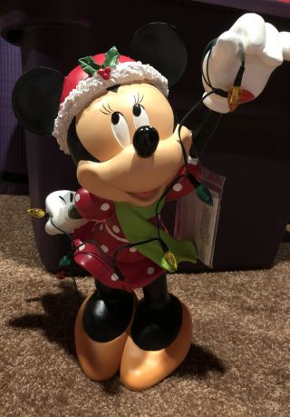 Disney Minnie Mouse Led Lighted Timer Statue Christmas Lights