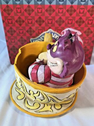 Disney Traditions Jim Shore Cheshire Cat Tea Cup Ride Mad Tea Party Figurine NIB 2
