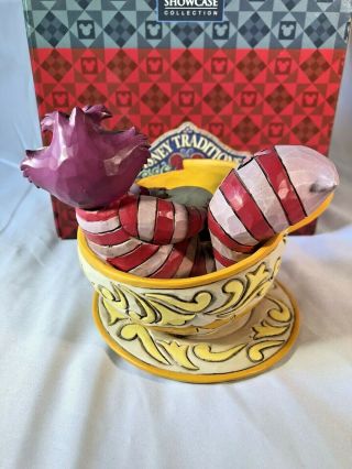 Disney Traditions Jim Shore Cheshire Cat Tea Cup Ride Mad Tea Party Figurine NIB 3