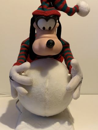 Goofy Rolling Snowball Christmas Holiday Animated Disney Mickey Unlimited Santa