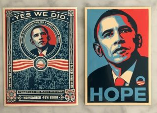 Barack Obama Hope And Yes We Did Stickers By Shepard Fairey - Obey Giant