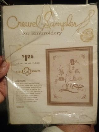 Crewe Sampler Girl Scouts Of America Embroidery No.  11 - 543.  Rare &