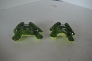Vtg Anatomically Correct Frog Green Glazed Ceramic Naughty Figurine Male Female