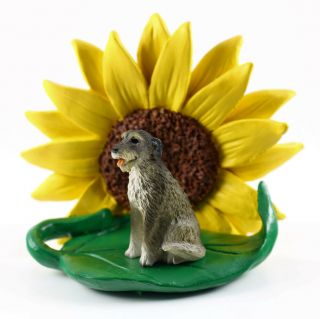 Irish Wolfhound Sunflower Figurine