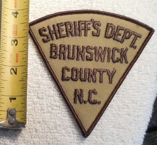 Brunswick County North Carolina Sheriff Patch (highway Patrol,  Sheriff,  State)