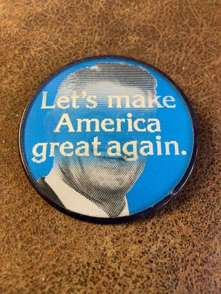 Ronald Reagan 1980 Flasher Campaign Pin Button Political Vari Vue Maga Vtg 80s