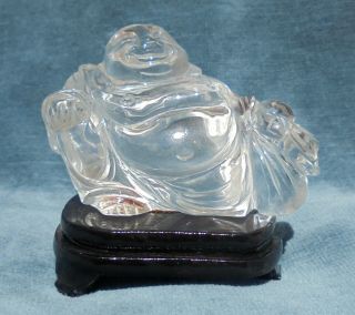 Cina (china) : Chinese Rock Crystal (quartz) Carved Buddha