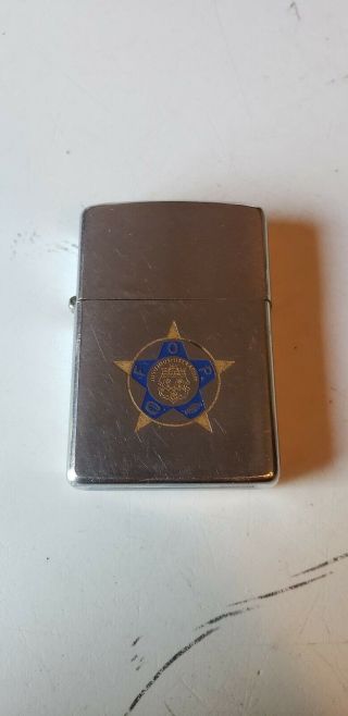 1990 Zippo Lighter Fop Fraternal Order Of Police